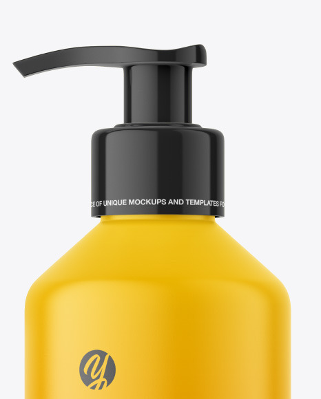 Matte Bottle with Pump Mockup Matte Bottle with Pump Mockup
