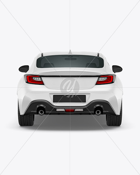 Sport Car Mockup - Back View