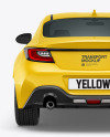 Sport Car Mockup - Back View