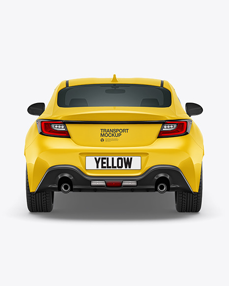 Sport Car Mockup - Back View