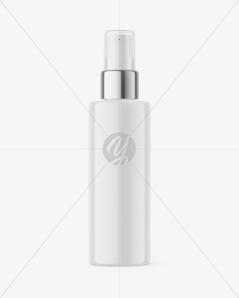 Glossy Plastic Spray Bottle Mockup Glossy Plastic Spray Bottle Mockup