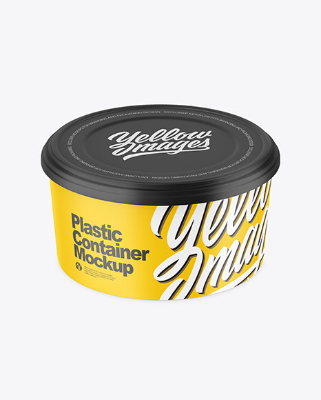 Matte Plastic Container Mockup