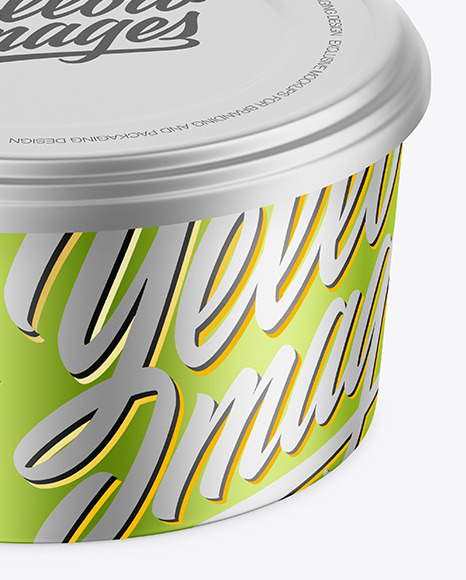 Matte Metallic Container Mockup