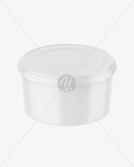 Glossy Plastic Container Mockup