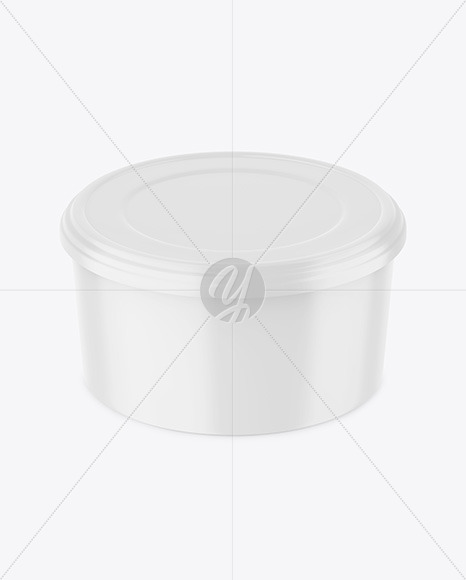 Glossy Plastic Container Mockup