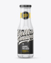 Glass Bottle with Glossy Label Mockup