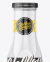 Glass Bottle with Glossy Label Mockup