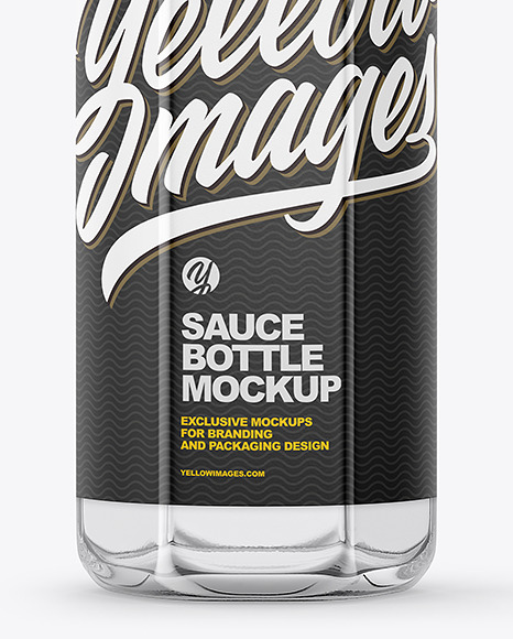 Glass Bottle with Glossy Label Mockup