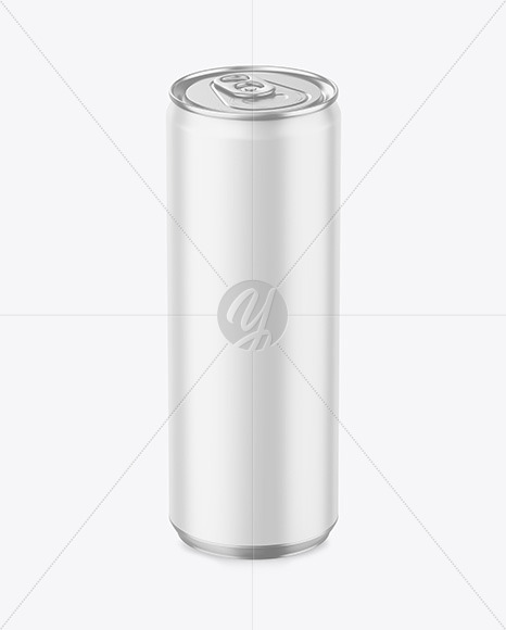 355ml Metallic Drink Can w/ Matte Finish Mockup