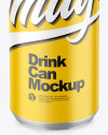 355ml Metallic Drink Can w/ Matte Finish Mockup