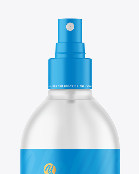 Frosted Clear Spray Bottle Mockup