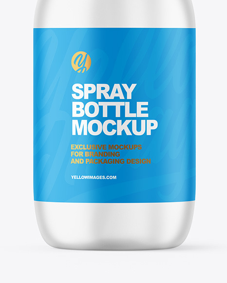 Frosted Clear Spray Bottle Mockup