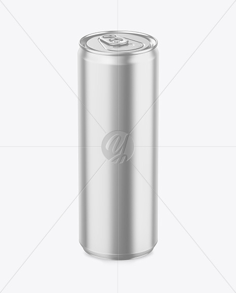 355ml Matte Metallic Drink Can Mockup