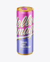 355ml Matte Metallic Drink Can Mockup