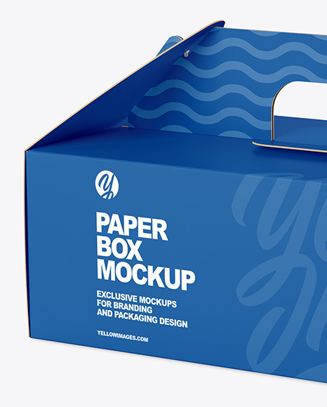 Paper Box w/ Handle Mockup