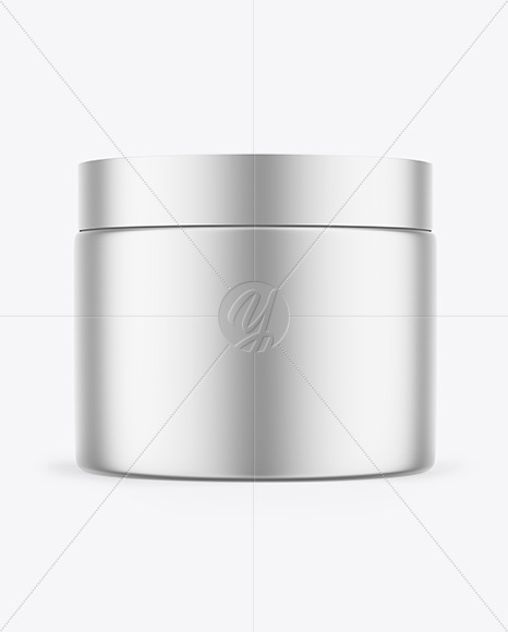 Metallic Cosmetic Jar Mockup