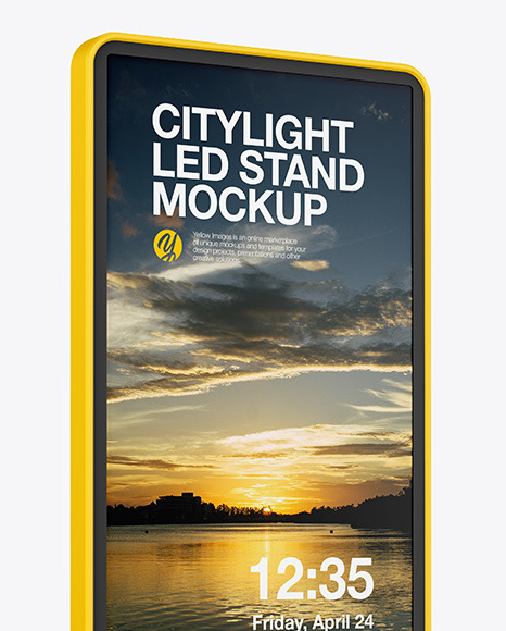 LED Citylight Stand Mockup