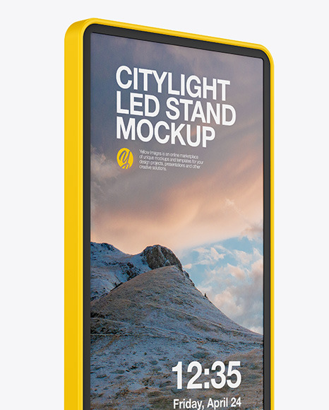 LED Citylight Stand Mockup