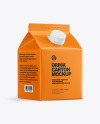 Glossy Drink Carton Pack with Screw Cap Mockup