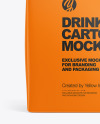 Glossy Drink Carton Pack with Screw Cap Mockup