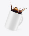 Matte Mug w/ Coffee Splash Mockup