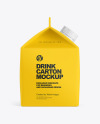 Matte Drink Carton with Screw Cap Mockup