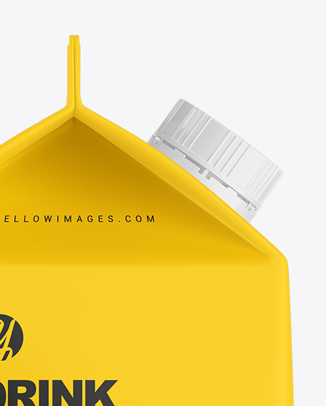 Matte Drink Carton with Screw Cap Mockup