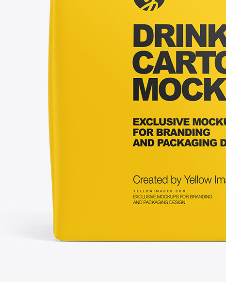 Matte Drink Carton with Screw Cap Mockup