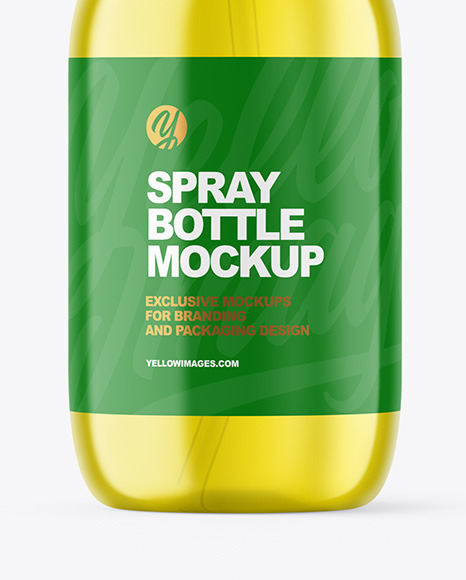 Color Liquid Spray Bottle Mockup