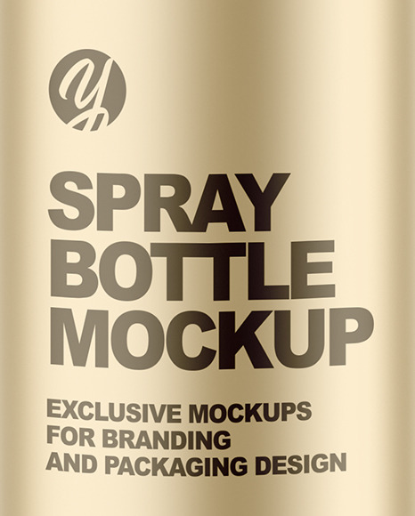 Metallic Medical Spray Bottle Mockup