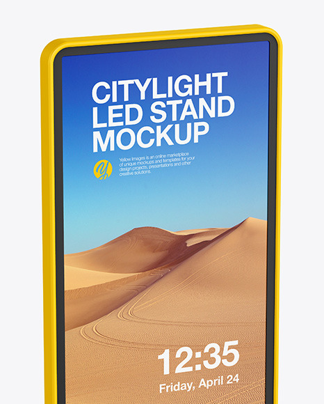 LED Citylight Stand Mockup