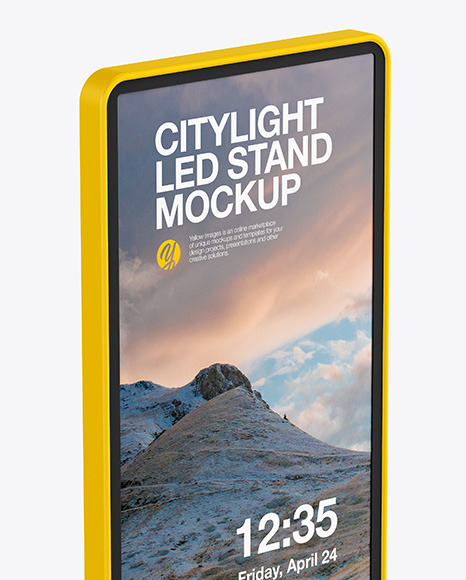 LED Citylight Stand Mockup