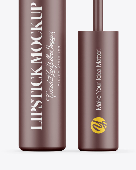 Matte Lipstick Tube Mockup