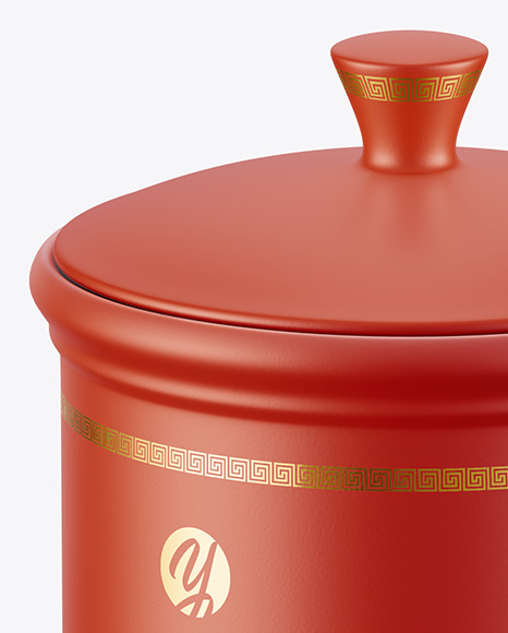 Matte Ceramic Storage Jar Mockup