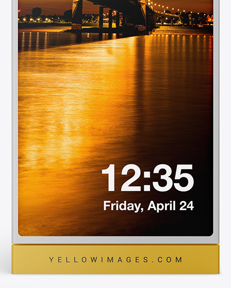 LED Citylight Metallic Stand Mockup