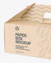 Kraft Paper Box w/ Handle Mockup