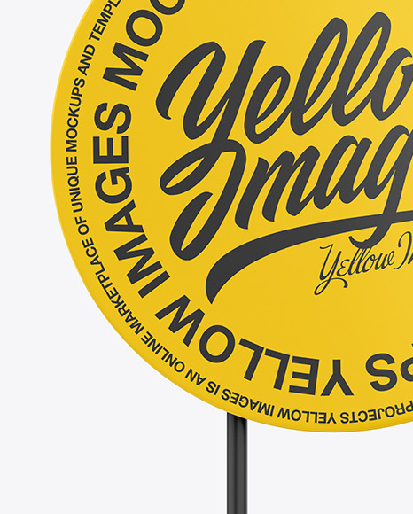 Round Information Board Mockup