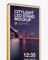 LED Citylight Metallic Stand Mockup