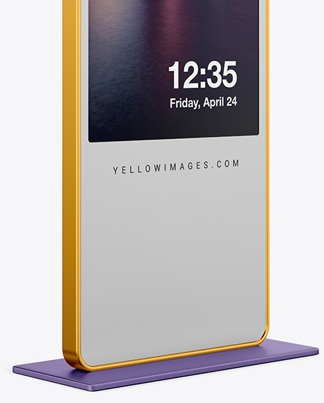 LED Citylight Metallic Stand Mockup