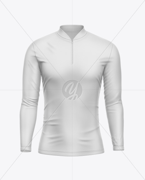 Men's Jersey With Long Sleeve Mockup