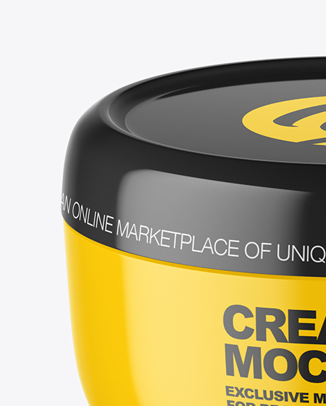 Glossy Cream Jar Mockup