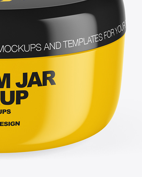 Glossy Cream Jar Mockup