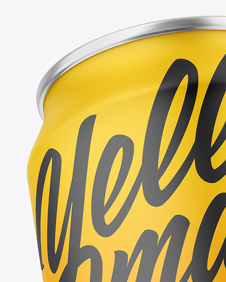 Metallic Can W/ Matte Finish Mockup