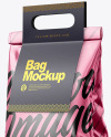 Metallic Bag with Paper Handle Mockup