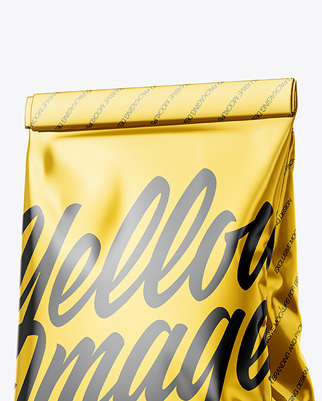 Metallic Bag with Paper Handle Mockup