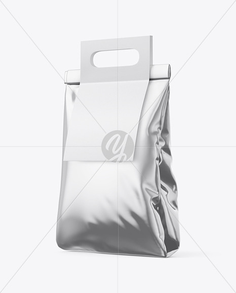 Metallic Bag with Paper Handle Mockup