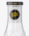 Clear Glass Bottle with Water Drops Condensation Mockup