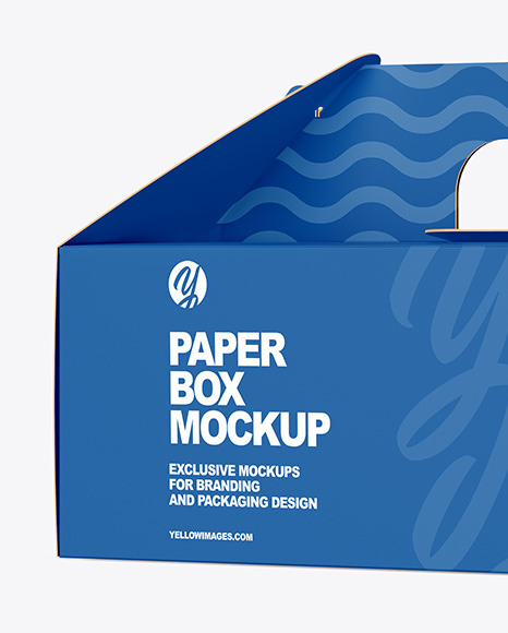 Paper Box w/ Handle Mockup