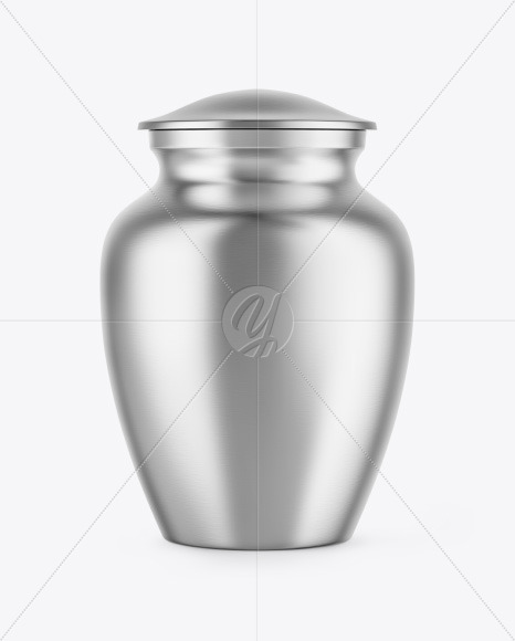 Metallic Cremation Urn Mockup