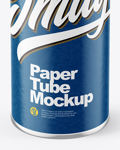 Glossy Paper Tube Mockup